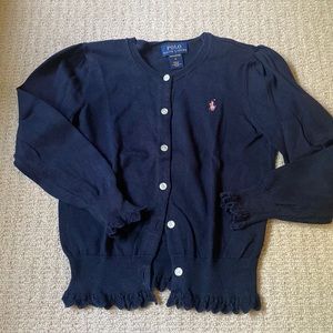 Girls navy Polo Ralph Lauren sweater size 6 great condition